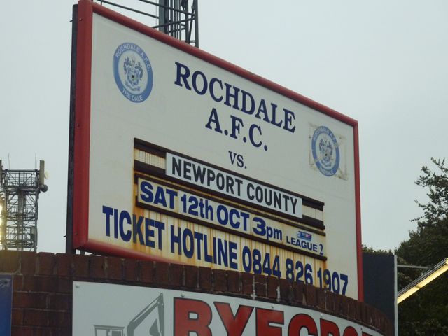 Rochdale  - Newport County, Spotland, League Two, 12/10/2013